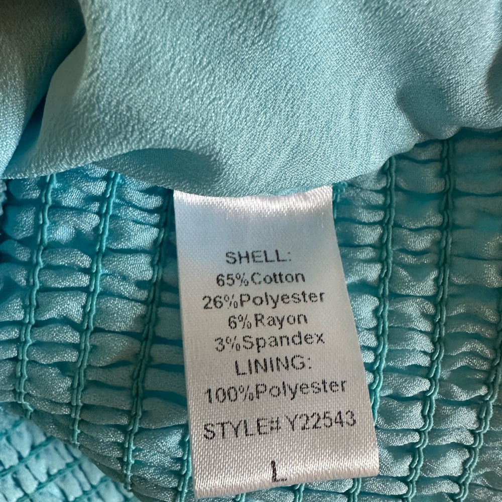 DO+BE Turquoise Ruffled Cross-Back Top - Picture 4 of 4